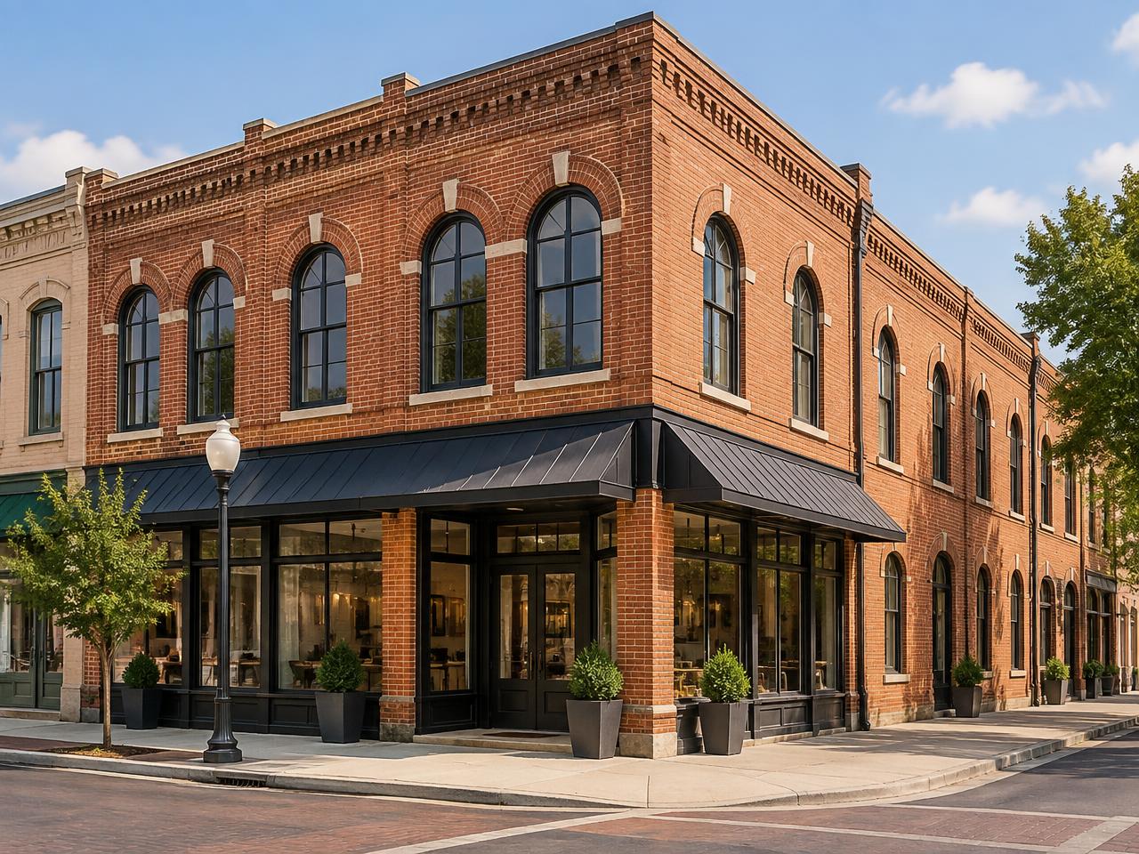 PHOTO: restored historic brick commercial building, The Gaitway Building